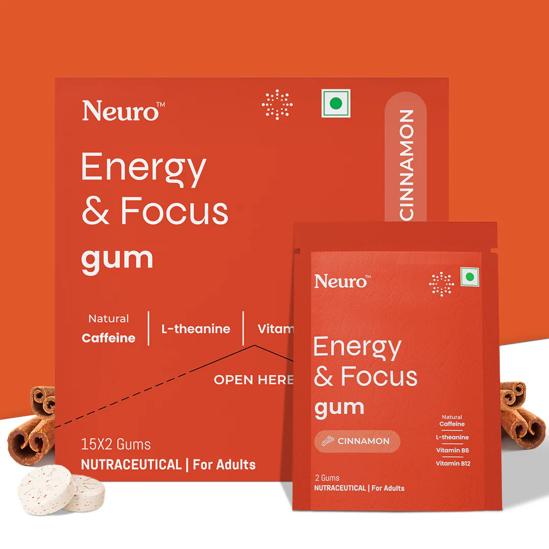 Neuro Energy & Focus Caffeine Gums - Chinnamon (Gums) Sachet