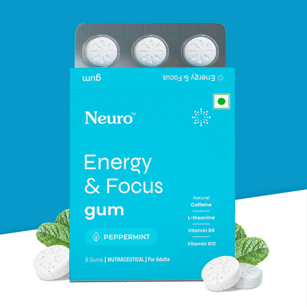 Neuro Energy & Focus Caffeine Gums - Peppermint (Gums) Sachets